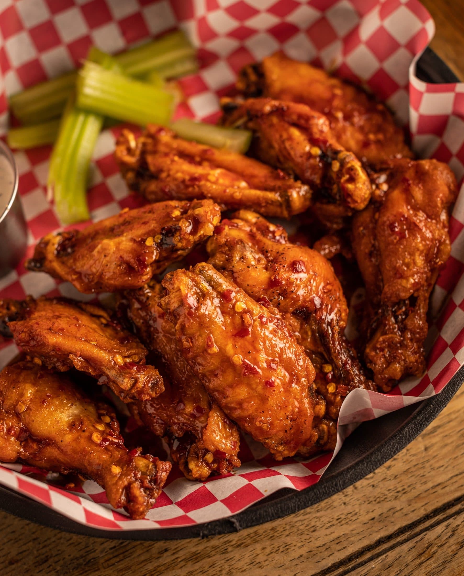 Award-Winning Spicy Teriyaki Wings at O'Brion's Pub & Grille — Mount Pleasant SC Spicy teriyaki wings from Tommy Want Ten Wingy at O'Brion's Pub & Grille in Mount Pleasant SC